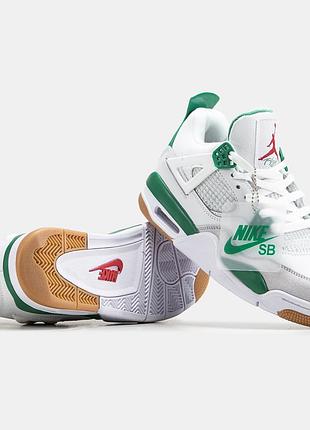Мужские кроссовки nike air jordan 4 x sb pine geen