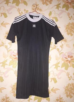 Платье adidas originals, размер 2xs,наш 40, xs, наш 42