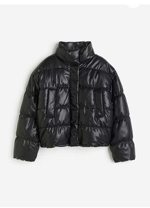 Шкіряний пуфер zara, h&m