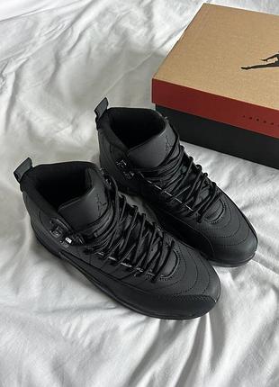 Мужские кроссовки air jordan 12 retro winterized 'triple black'