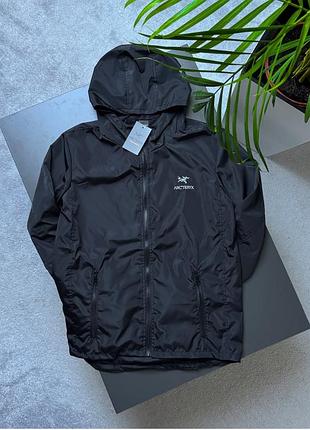 Чоловіча вітровка arcteryx gore-tex чорна
