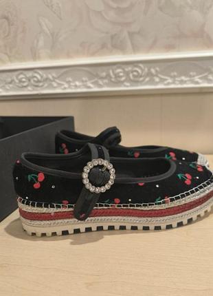 Эспадрильи туфли на платформе marc jacobs (с кристаллами и вышивкой)