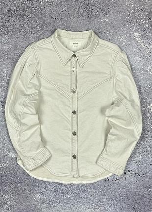 Премиальная джинсовая рубашка marant étoile (isabel marant) leona — fr 38 / s-m