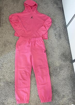 Air jordan velour crew tracksuit “pink”