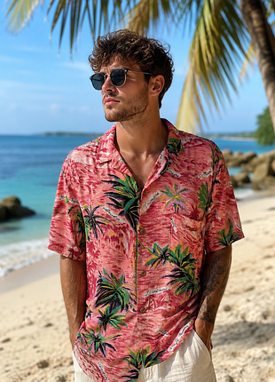 Шикарна віскозна гавайська сорочка гавайка 🌴🥥🏝️
