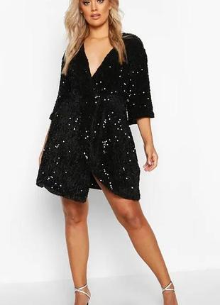 Шикарное платье в пайетки boohoo