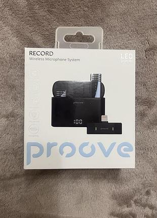 Микрофонная радиосистема / беспроводной петличный микрофон proove record lightning black