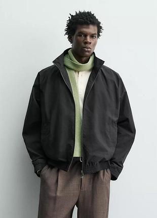 Чоловіча куртка-бомбер zara relaxed fit
