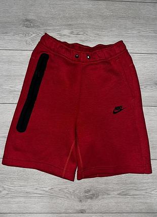 Шорти nike tech fleece червоні xs