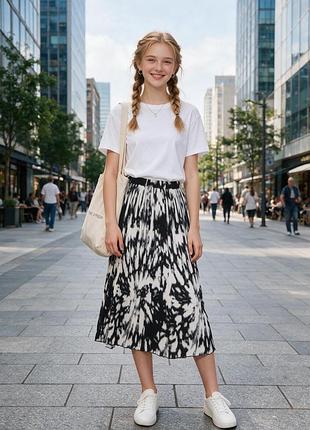 Легке плісе ⚡ h&m 🖤 спідниця плісе ✨ 134-140 см для дівчинки