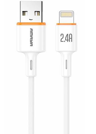 Дата кабель amaya l66 usb to lightning 2.4a (1m) white