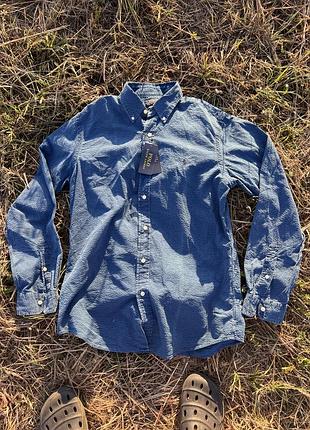 Нова сорочка polo ralph lauren «custom fit indigo seersucker»