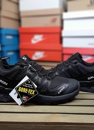 Зимові кросівки salomon xa pro 3d v9 gtx gore-tex чорні з білим