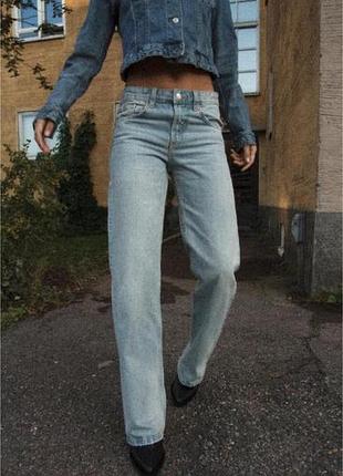 Стильні джинси прямі wide leg з необробленими краями
