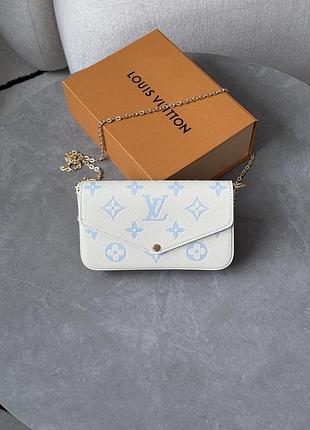 Сумка félicie louis pochette vuitton bag beige/blue