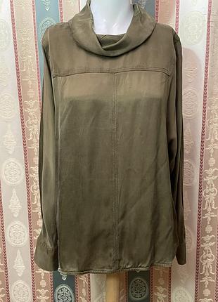 Блуза з тканини купро massimo dutti