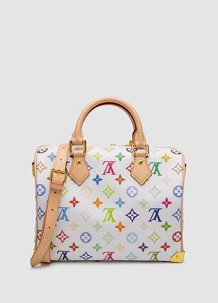 Сумка x murakami louis takashi speedy vuitton bandouliere 25 multicolor white