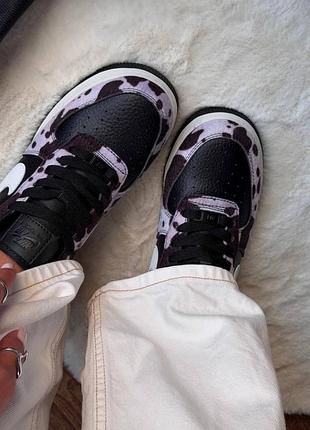Жіночі кросівки air force 1 cow print field black