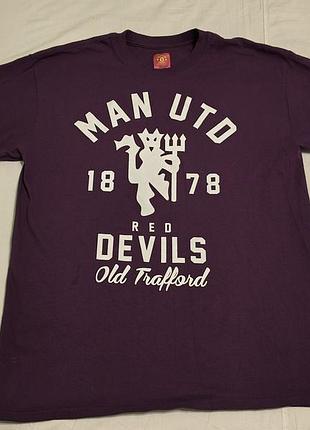 Fc manchester united  1878 - red devils old trafford - клубна фанатська футболка мю - l , унісекс