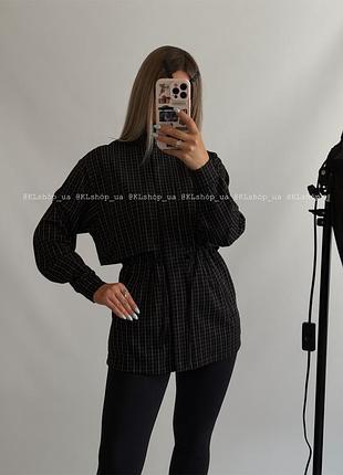 Курточка чорна в клітинку oysho | 5157/340/800