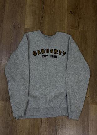 Світшот чоловічий carhartt «est. 1889» сірий, розмір m-l