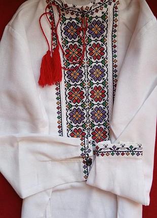 Сорочка вишита вишиванка на вік 7–9 років (зріст 128–134 см)