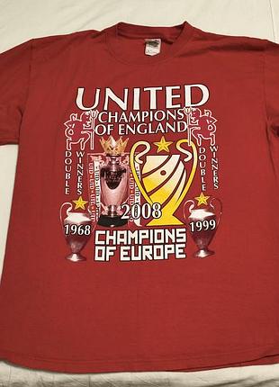 Vintage football cotton - футболка коллекционная фанатская -апл, лига чемпионов 2008 г.- l-xl