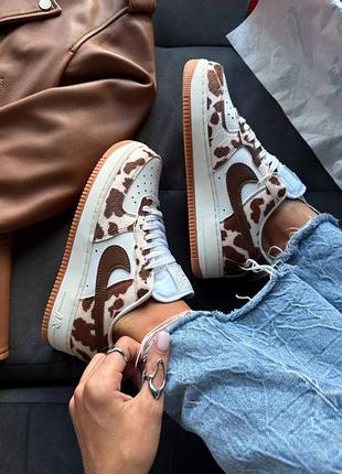 Жіночі кросівки air force 1 cow print field