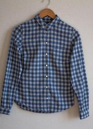 Синяя фланелевая рубашка в клетку jack wills