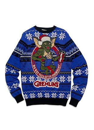 Чоловічий светр gremlins christmas новорічний синій s