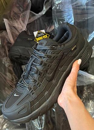 Р.41-46 кроссовки nike p-6000 triple black gore-tex nk378