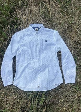 Сорочка pretty green «paisley collar» polka dot slim fit