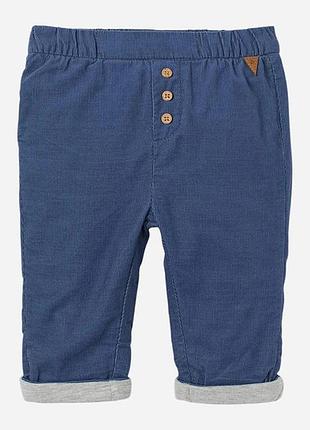 Брюки вельветовые для мальчика h&m 0780649-1 056 см (1-2 months) синий