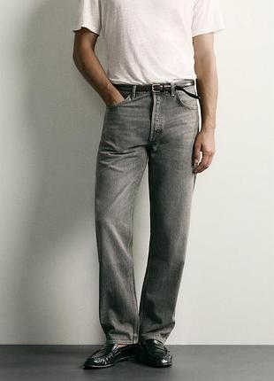 Чоловічі джинси zara straight-leg jeans
