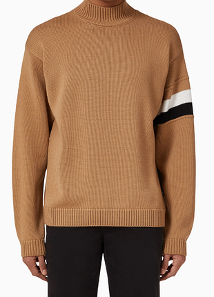 Шерстяной свитер boss wool signature stripe sweater
