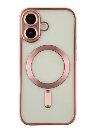 Чохол tpu metallic chrome full camera with magsafe для iphone 17 м'ята упаковка chrome rose