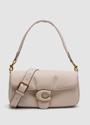 💎 coach pillow tabby 26 leather shoulder bag cream