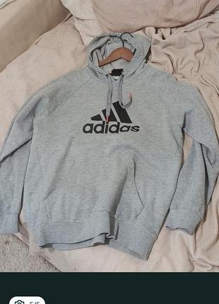 Чоловіче худі adidas оригінал | сіра кофта з капюшоном adidas (розмір l)
