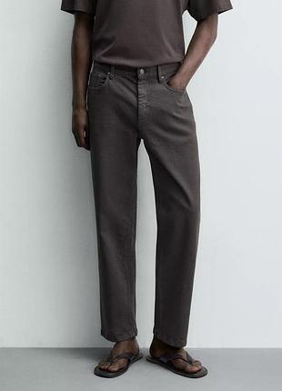 Чоловічі джинси zara straight-leg