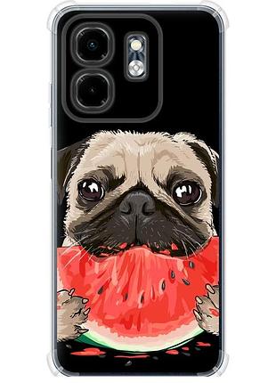 Чехол tpu на телефон infinix hot 50i мопс и арбуз "4665b-3965-58250"
