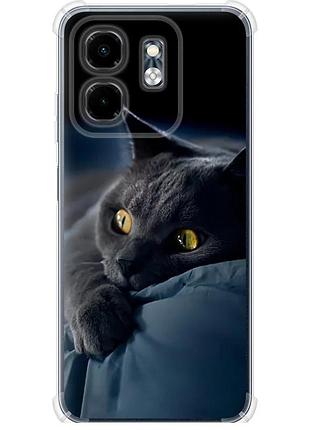 Чохол tpu на телефон infinix hot 50i димчастий кіт "825b-3965-58250"