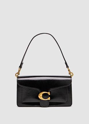 💎 coach tabby shoulder bag 26 in polished pebble leather black/gold