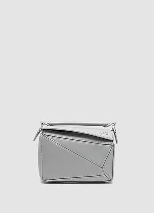 💎 loewe mini puzzle bag grey 18 х 12 х 7 см