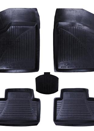 Килимки гумові lada 2108-21099/2113-2115 (5шт) коритом+перемичка "дубно" преміум (корито 4см)