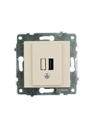 Механізм розетки usb з адаптером grano крем