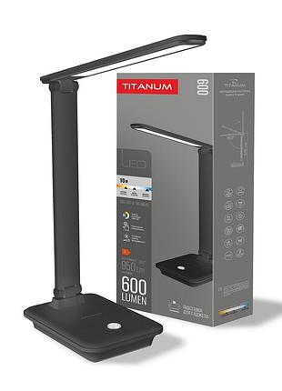 Led лампа настольная titanum tltf-009b 10w 3000-6500k