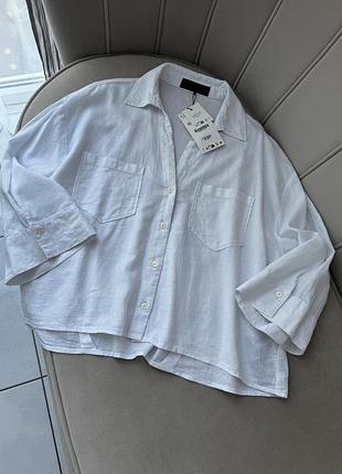 Сорочка з льоном zara