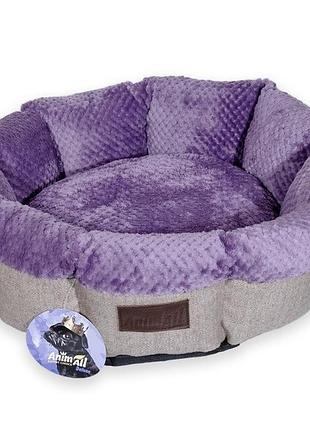 Лежак animall mary s lavander для собак і котів лавандовий 50×50×15 см