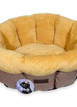 Лежак animall mary m hot sun для собак і котів жовтий 60×60×17 см