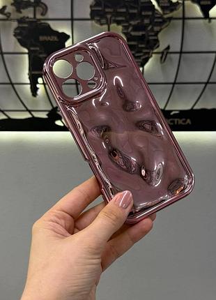 Чохол-накладка 3d wavy pattern case iphone 16 pro max,силіконовий чохол для айфон 16 про макс (колір: рожевий)